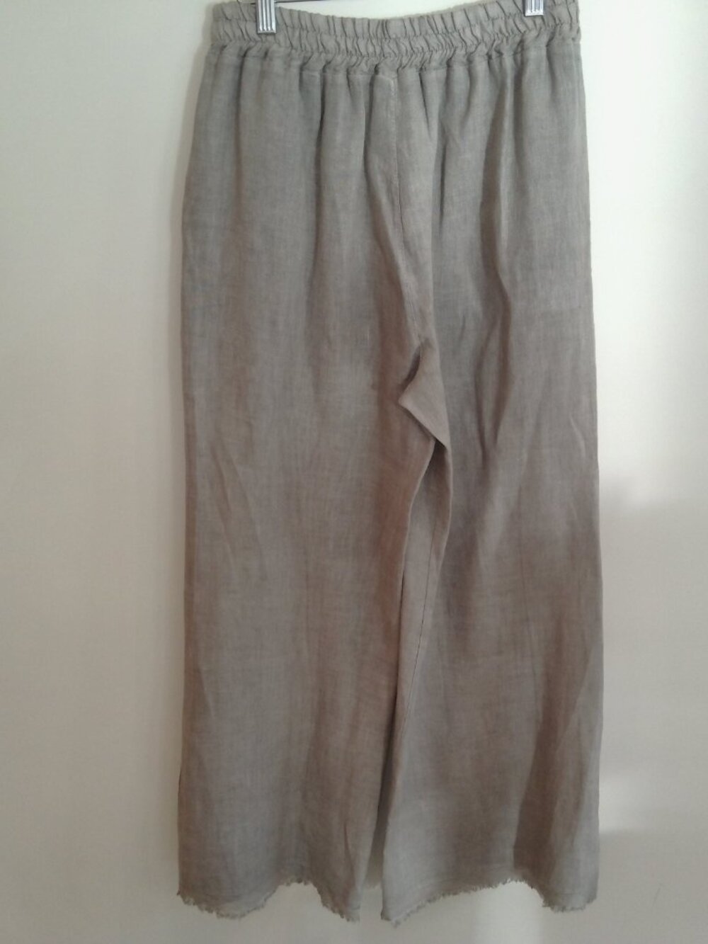 NT  Wide Leg Pants Women's Italian Linen Mid Rise Trousers 26x27